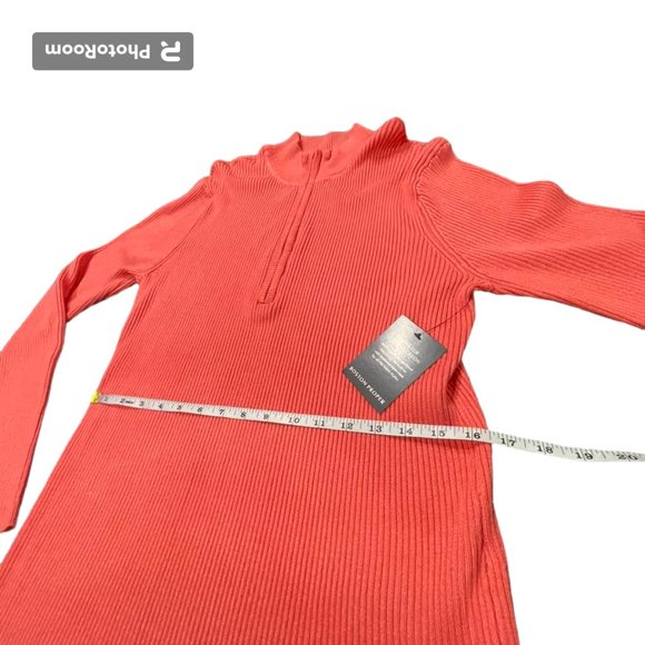 Boston Proper Soft Ribbed Half Zip Up Sweater Blouse Tunic NWT - XL - Picture 9 of 16